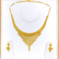 Decorative Drop Tassel 22k Gold Necklace Set