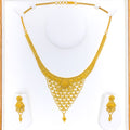 Regal 22k Gold Chandelier Necklace Set