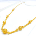 Lovely Filigree 22k Gold Long Necklace