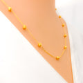 Exclusive Chic Delicate 21k Gold Orb Necklace
