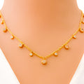 Captivating Iridescent 21k Gold CZ Necklace 