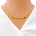 Lavish Festive 22k Gold CZ Necklace 