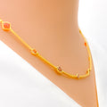 Vibrant Festive 22k Gold CZ Necklace 