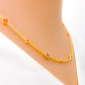 Lavish Festive 22k Gold CZ Necklace 