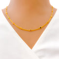 Majestic Chic 22k Gold CZ Necklace 