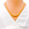 Impressive Sleek Dotted 22k Gold Lara Necklace Set 