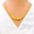 Impressive Sleek Dotted 22k Gold Lara Necklace Set 