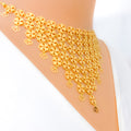 Impressive Extravagant Floral 21K Gold Necklace Set 
