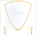 Impressive Sleek Dotted 22k Gold Lara Necklace Set 