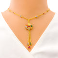 Lovely Lily CZ 22k Gold Necklace 