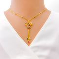 Delightful Delicate CZ 22k Gold Necklace