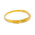 Twisted Glistening 22k Gold Bangle Bracelet