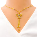 Delightful Delicate CZ 22k Gold Necklace