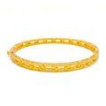 Jazzy Elongated Link 22k Gold Bangle Bracelet