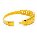 High Finish Asymmetrical 22k Gold Bangle Bracelet