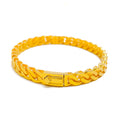 Bold Lavish Linked 22k Gold Bangle Bracelet