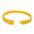 Bold Lavish Linked 22k Gold Bangle Bracelet