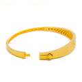 Distinct Checkered Style 22k Gold Bangle Bracelet