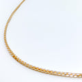 High Finish Slender Square Box 22K Gold Chain