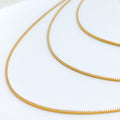 Extra Thin Two-Tone 22K Gold Fox Chain