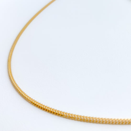 Extra Thin Two-Tone 22K Gold Fox Chain