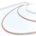 Square Bead 22K Rose Gold Chain