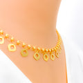 Majestic Leaf Charm 22K Gold Necklace Set 