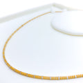 Alternating Two - Tone 22K Gold Chain