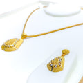 fashionable-detailed-22k-gold-pendant-set
