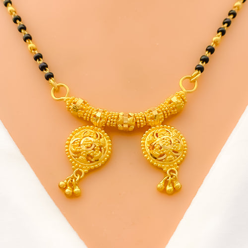 Traditional Fine Beaded 22k Gold Thali Mangal Sutra 