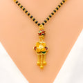 Festive Meenakari Flower 22k Gold Mangal Sutra 