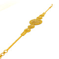 Paisley Adorned Dome 22k Gold Bracelet