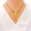 Delightful Striped Heart 22k Gold Mangal Sutra 