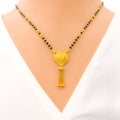 Delightful Striped Heart 22k Gold Mangal Sutra 