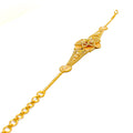 Festive Floral 22k Satin Gold Bracelet