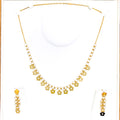 Blooming Flower Charm 22K Gold Necklace Set 
