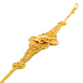 Alternating Netted Flower 22k Gold Bracelet