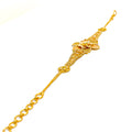 Alternating Netted Flower 22k Gold Bracelet
