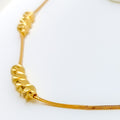 Magnificent Striped Bead 22k Gold Necklace 