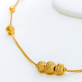 Tasteful Multi-Bead 22k Gold Necklace 