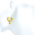 Fine Dotted 22K Gold U Shaped Bali Earrings