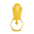 Upscale Dangling Tassel 22k Overall Gold Finger Ring