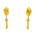 Sophisticated Dangling Chandelier 22K Gold Bali Earrings