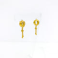 Sophisticated Dangling Chandelier 22K Gold Bali Earrings