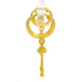 Sophisticated Dangling Chandelier 22K Gold Bali Earrings