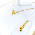 Charming Dangling Everyday 22K Gold Necklace Set