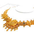 Royal Lakshmi Oxidized 22K Gold Paisley Necklace