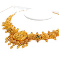 Royal Lakshmi Oxidized 22K Gold Paisley Necklace