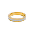Peaceful White 22k Gold Enamel Band