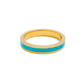 Exclusive Vibrant Turquoise 22k Gold Enamel Band